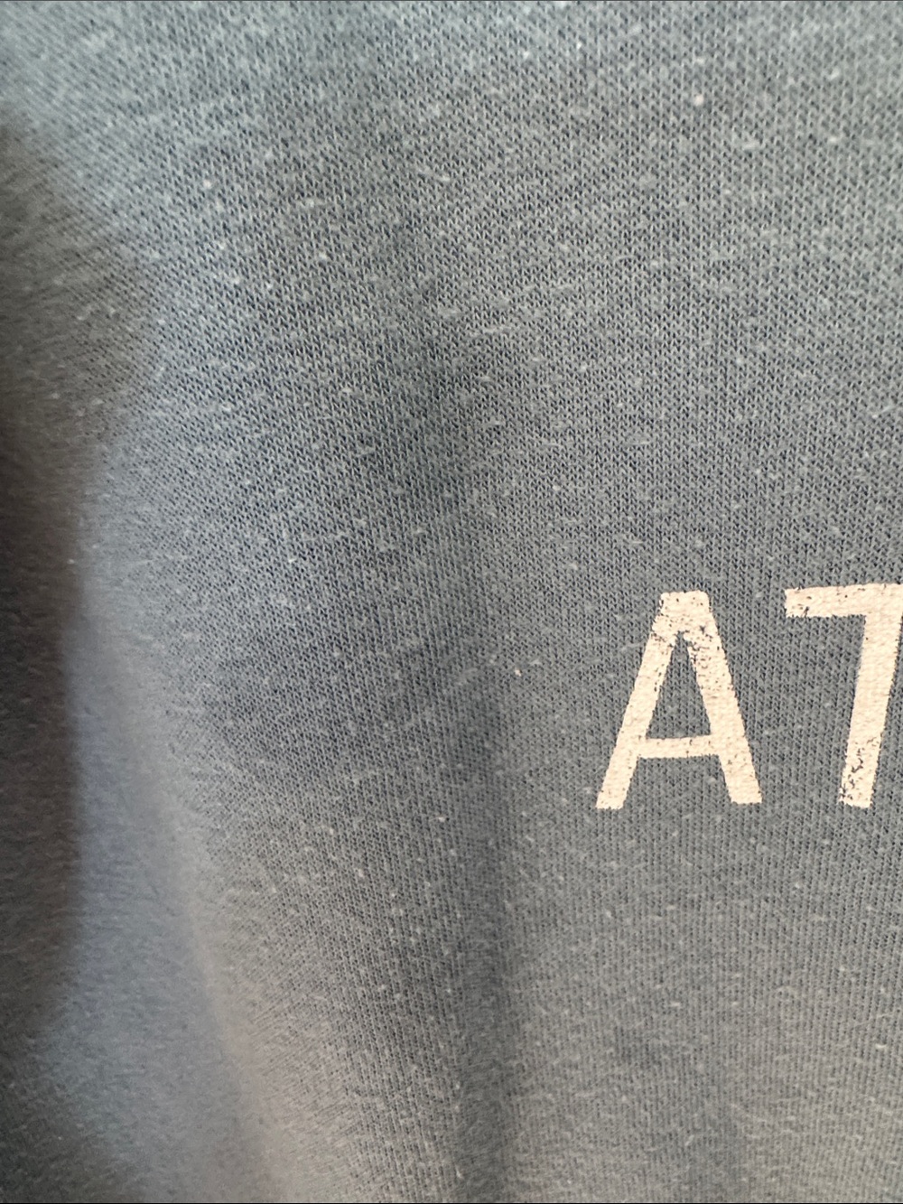 Peanuts blue and white fleece sweatshirt interior - Picture 3 of 4